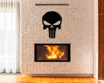 Skull Metal Wall Art, Alternative Home Decor, Gothic Style, Durable Design, Office Decor, Man Cave Art, Intricately Detailed