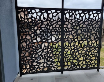 Aluminum Decor Panel Railing Deck Room Divider Black Garden Metal Panel Aluminum Panel Metal Privacy Screen,