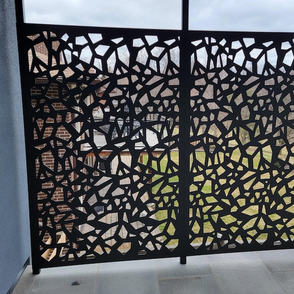 Aluminum Decor Panel Railing Deck Room Divider Black Garden Metal Panel Aluminum Panel Metal Privacy Screen,