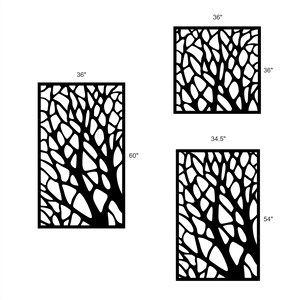 Steel Tree Privacy Panel, Steel Privacy Screen, Privacy Screen Indoor ...