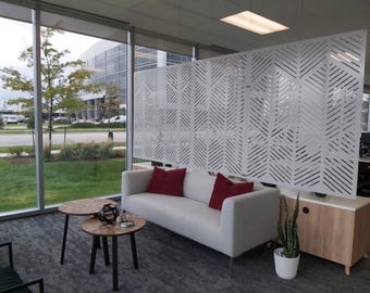 Aluminum Modern Metal Privacy Screen, Wall Art Panel, Indoor Outdoor Living Decor, Privacy Panel