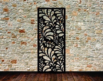 Aluminum Decor Panel Home Decor Decorative Paneling / Fern Leaves Privacy Panel Outdoor/Indoor Living Metal Privacy Screen,
