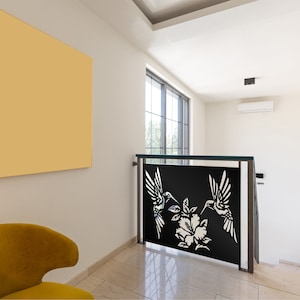 Steel Humming bird privacy panel Outdoor/Indoor Living Metal Privacy Screen, Galvanized Steel Panel,