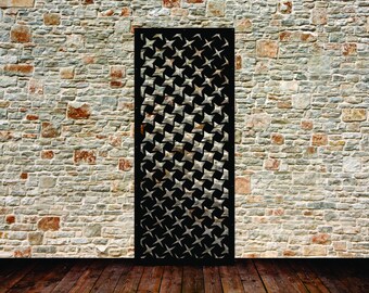 Aluminum Decor Panel Home Decor Wall Art Wavy Wall Panels / Star privacy panel Outdoor/Indoor Living Metal Privacy Screen,