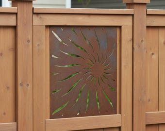 Gate Panel Insert, Steel Sun Screen Design, Outdoor Wall Art