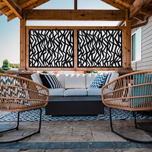 Aluminum Decor Panel String panel, Bush Panel, 36&quot;W x 24”H, Metal Decorative Panel Privacy Indoor Outdoor Garden Fence Art,