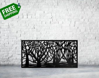 Decorative Laser Cut Metal Privacy Screen, Metal Fence Wall Art, Outdoor Indoor Panel, Christmas Gift