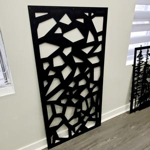 Aluminum Decor Panel Railing Deck Room Divider Black Garden Metal Panel ...