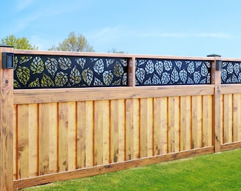 Aluminum Fence Topper Metal Fence Panels, Metal Fencing, Low Maintenance Metal Garden Fencing, Linden Metal Privacy Screen, mothers Day