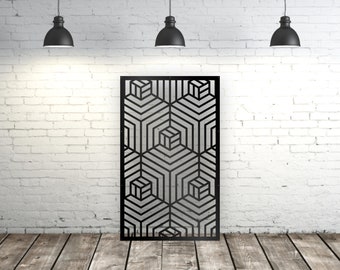 Aluminum Decor Panel Privacy Screen Metal Garden Metal Panel Aluminum Panel Metal Privacy Screen,  Geometric Room Divider