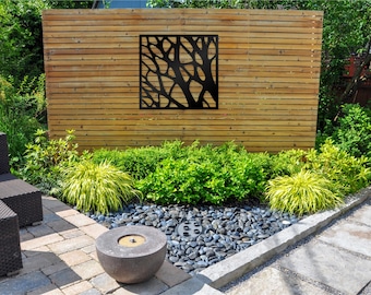 Tree Style 3 design!  Metal fence panel, aluminum privacy screen, privacy screen indoor, metal screen panel