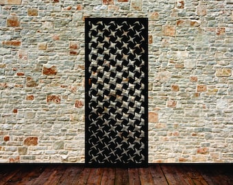 Aluminum Decor Panel Home Decor Wall Art Wavy Wall Panels / Star privacy panel Outdoor/Indoor Living Metal Privacy Screen,