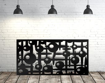 Aluminum Decor Panel Abstract Panel Art, Metal Privacy Screen, Home Fence Panels, Shan Panel Wall Decor