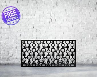 Galvanized Steel Panel, Privacy Screen Metal Garden Fence Topper Decor Art,