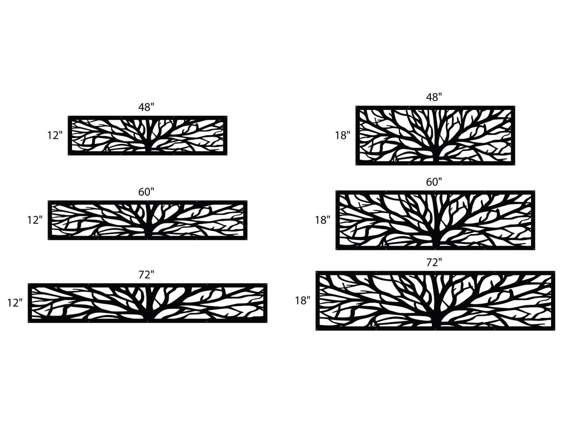 Metal Railing Topper Insert Aluminum Fence Topper Tree Trunk Insert, Fencing Trellis Fence Topper ...