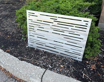 Steel Decor Panel for Outdoor Garden, Metal Privacy Screen Divider, Decorative Fence Artwork, Contemporary Style,