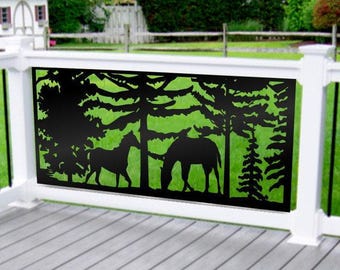 Metal Outdoor Privacy Screen for Fence, Decorative Aluminum Panel, Garden Privacy Panel