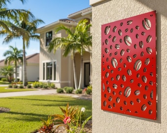 Metal Coffee Decor Privacy Screen Panel, Cafe Style Room Divider, Garden Fence Topper, Laser Cut Metal Wall Art