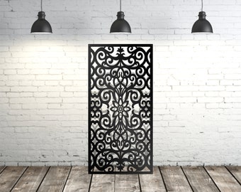 Aluminum Privacy Screen, Custom Made Size, Metal Wall Art, Panel, Gazebo, Custom Metal Art, Large Metal Wall Sculpture,