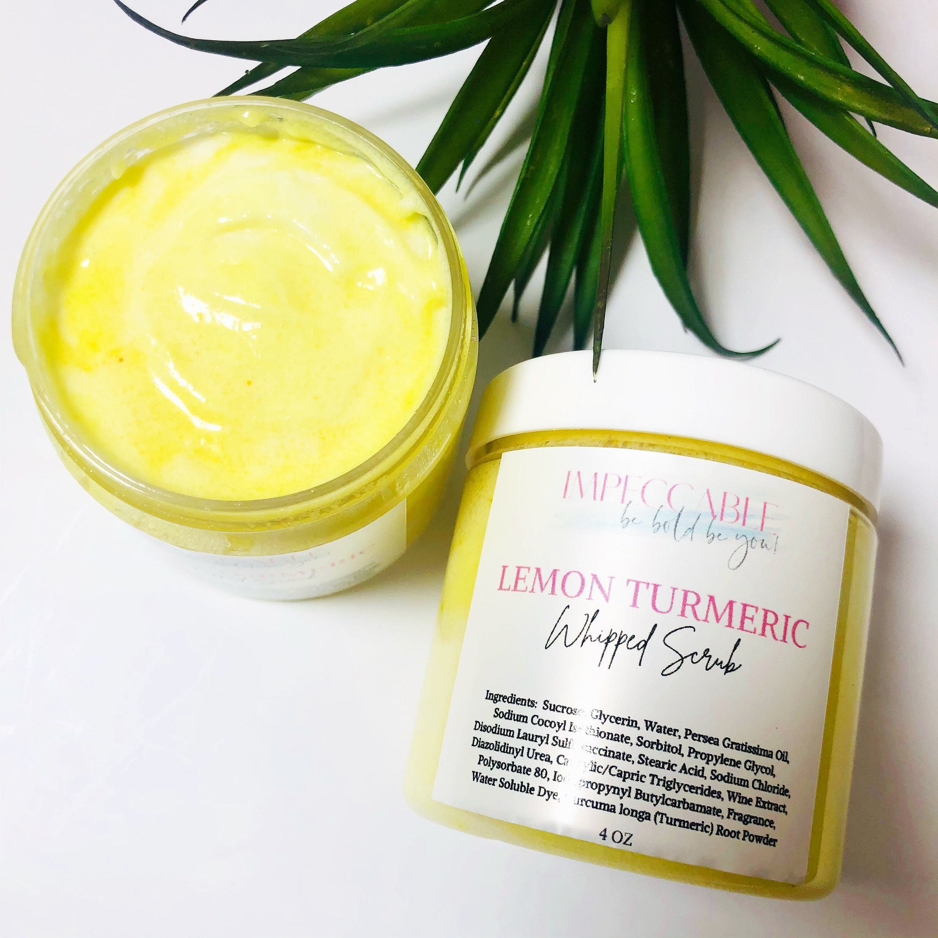 Turmeric Lemon Whipped Sugar Scrub Etsy