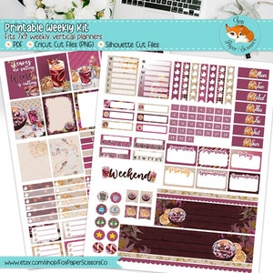 Printable Weekly Planner Kit Erin Condren, Happy Planner, Plum Paper, Bloom, Recollections 7x9 ...