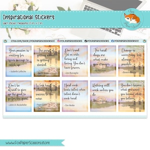 Motivational Planner Stickers | 7x9 Weekly Planners | Fall Autumn | Inspirational Quotes | Erin Condren Happy Planner Recollections Bloom
