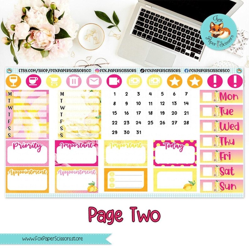 Weekly Planner Sticker Kit | Erin Condren, Happy Planner, Plum Paper ...