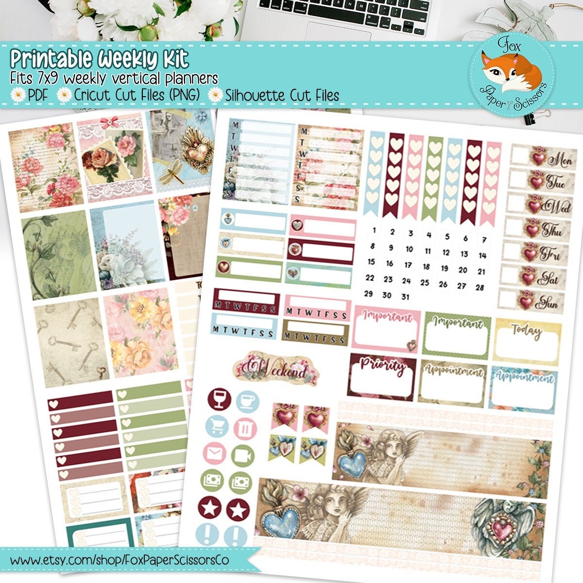 Printable Weekly Planner Kit | Erin Condren, Happy Planner, Plum Paper ...