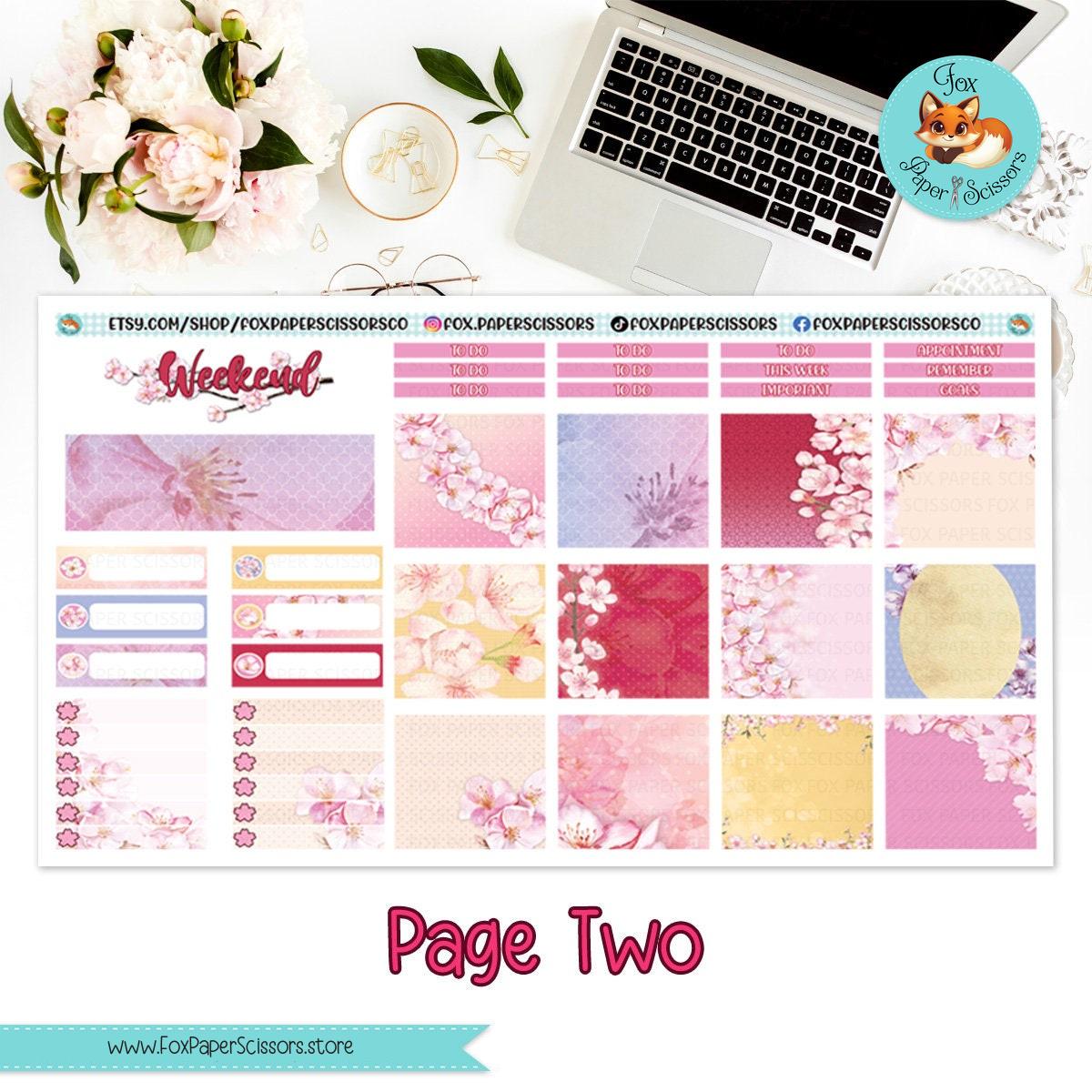 Hobonichi Cousin Weekly Planner Sticker Kit | Sakura Cherry Blossom ...