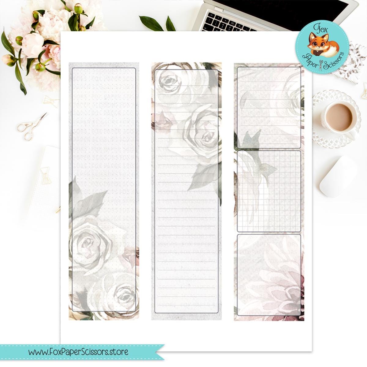 Happy Planner Printable Monthly Dashboard | Winter Rose | HP Classic ...