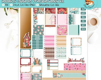 Printable Hobonichi Cousin Weekly Planner Stickers | Magical Christmas Weekly Sticker Kit | Hobonichi Cousin Techo A5 | Cricut Cut Files