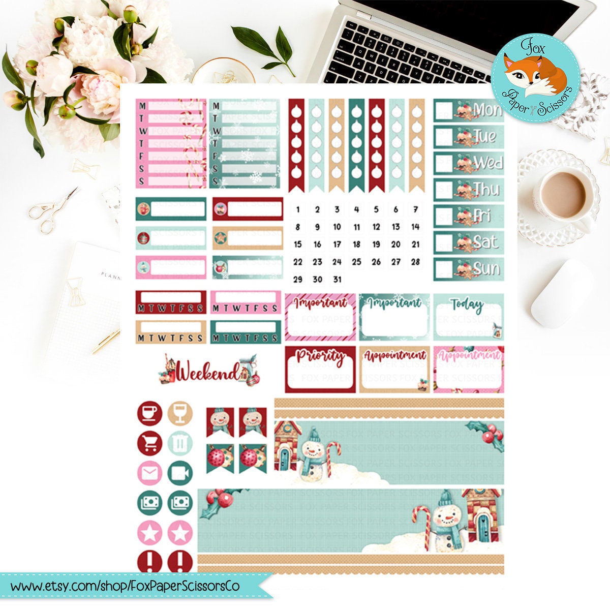 Printable Weekly Planner Kit | Erin Condren, Happy Planner, Plum Paper ...