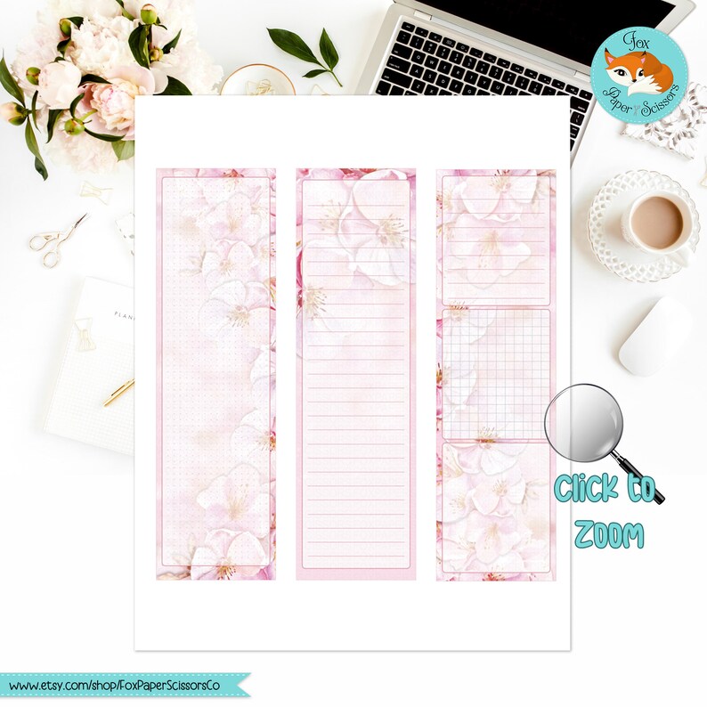 Hobonichi Cousin Printable Monthly Dashboard | Pink Cherry Blossom ...