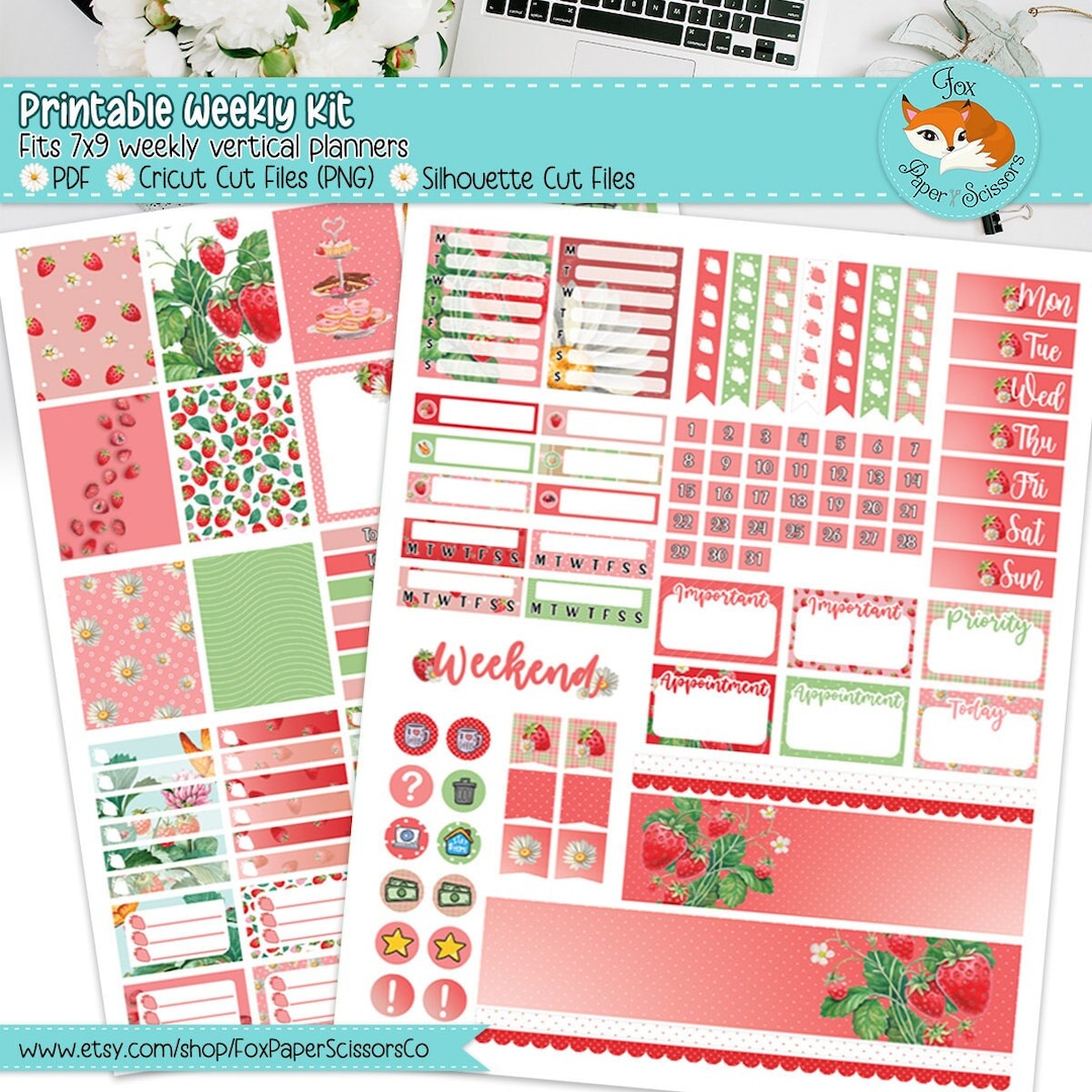 Printable Weekly Planner Kit Erin Condren, Happy Planner, Plum Paper ...