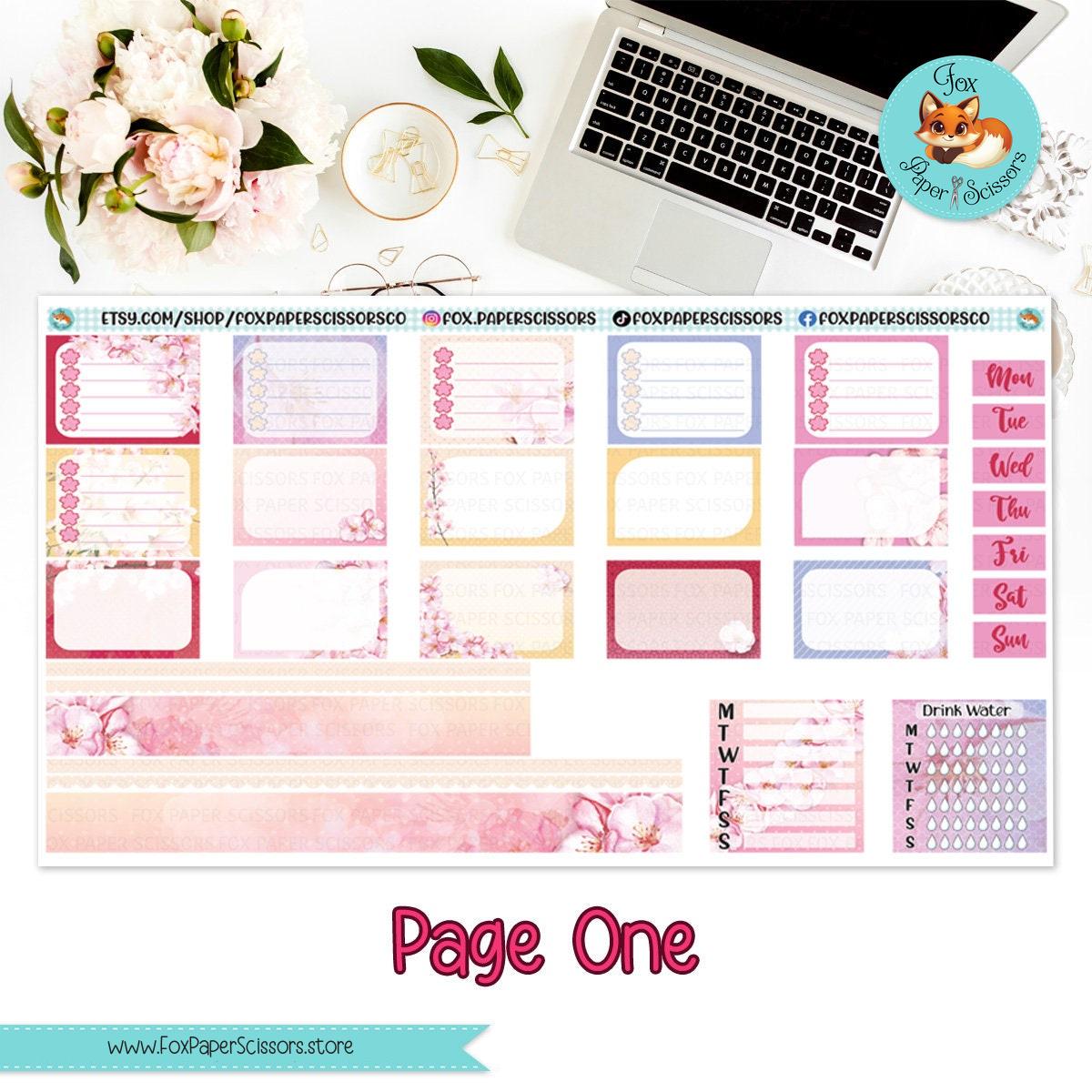 Hobonichi Cousin Weekly Planner Sticker Kit | Sakura Cherry Blossom ...