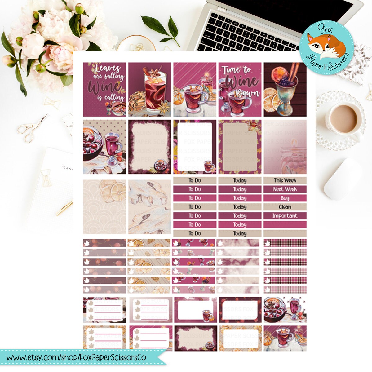 Printable Weekly Planner Kit Erin Condren, Happy Planner, Plum Paper, Bloom, Recollections 7x9 ...