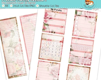 Miesięczny planer Hobonichi Cousin do druku | Vintage Valentine | Planer Hobonichi Techo A5 do druku | Dziennik śmieciowy w stylu wiktoriańskim