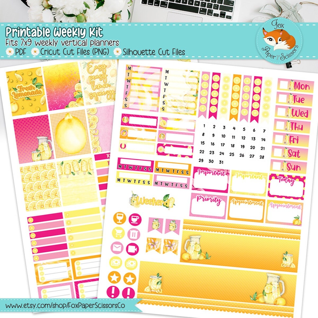 Printable Weekly Planner Kit | Erin Condren, Happy Planner, Plum Paper ...
