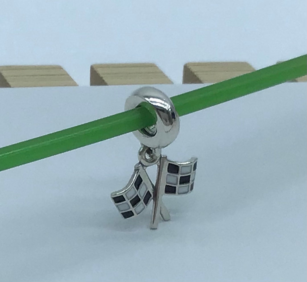 Pandora Checkered Flag Charm Finish Line Charm Racing Charm Etsy