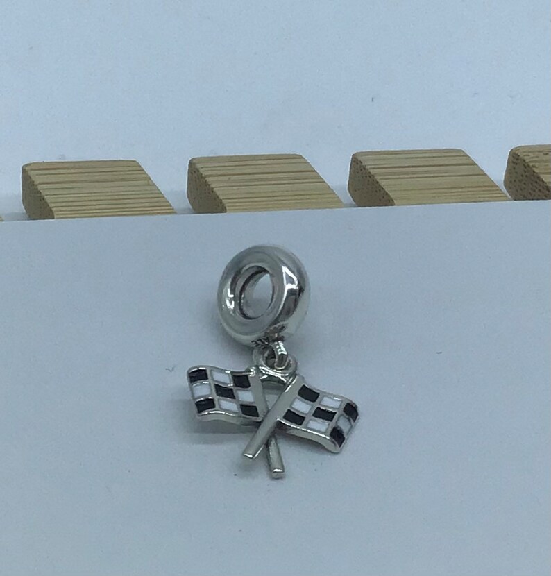 Pandora Checkered Flag Charm Finish Line Charm Racing Charm Etsy