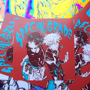 JJK Toji + Gojo Metallic Prints, Jujutsu Kaisen Old Man Yaoi Toji/Kong Si-Woo Holo Print