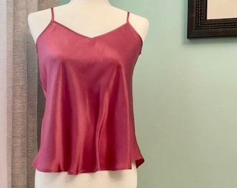 100% Pure Mulberry Silk Camisole - Dusty Rose Color