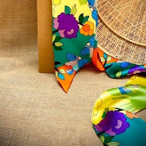 100% Mulberry silk scarf - Printed silk scarf.