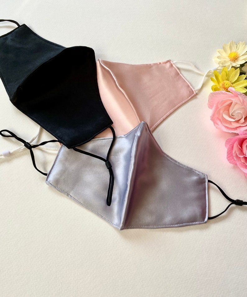 100 MULBERRY SILK Handmade Fabric Face Mask With Nose Wire Etsy