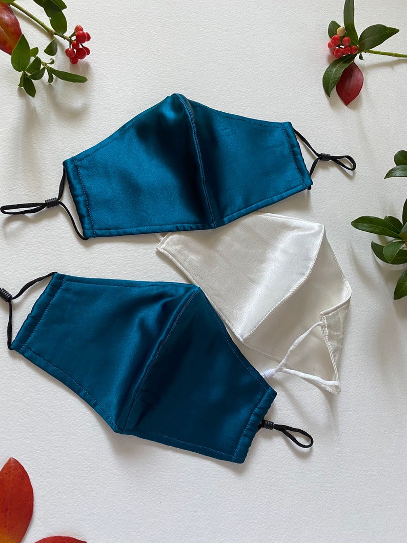 100 MULBERRY SILK Handmade Fabric Face Mask With Nose Wire Etsy