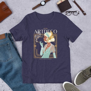 Art Deco Unisex T-Shirt, 1920s Shirt, Jazz age shirt, image 4