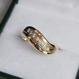 Bague bandeau Diamants Or 18 carats