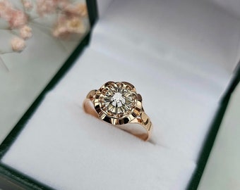 Vintage Diamond Solitaire Ring