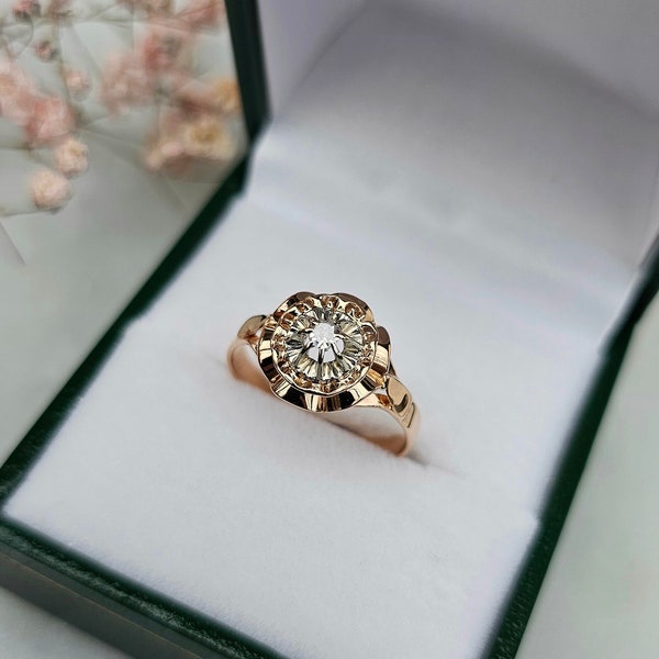 Bague Solitaire Diamant vintage