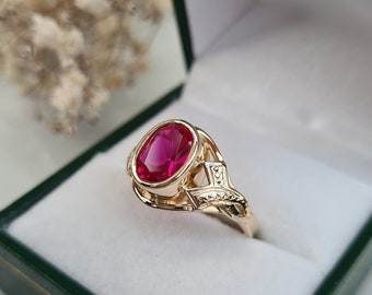 Bague Rubis Or entrelacs